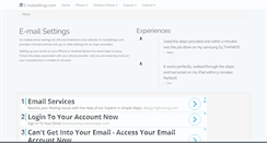 Desktop Screenshot of e-mailsettings.com